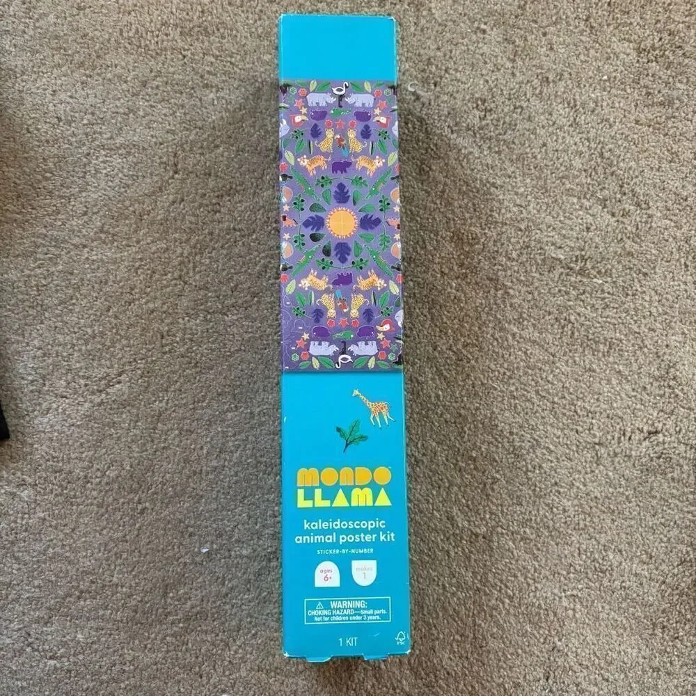 Mondo Llama Kaleidoscope Animal Poster Kit *New, Open Box*